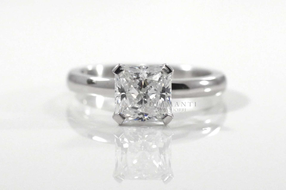 solitaire princess cut moissanite lab diamond ring Canada