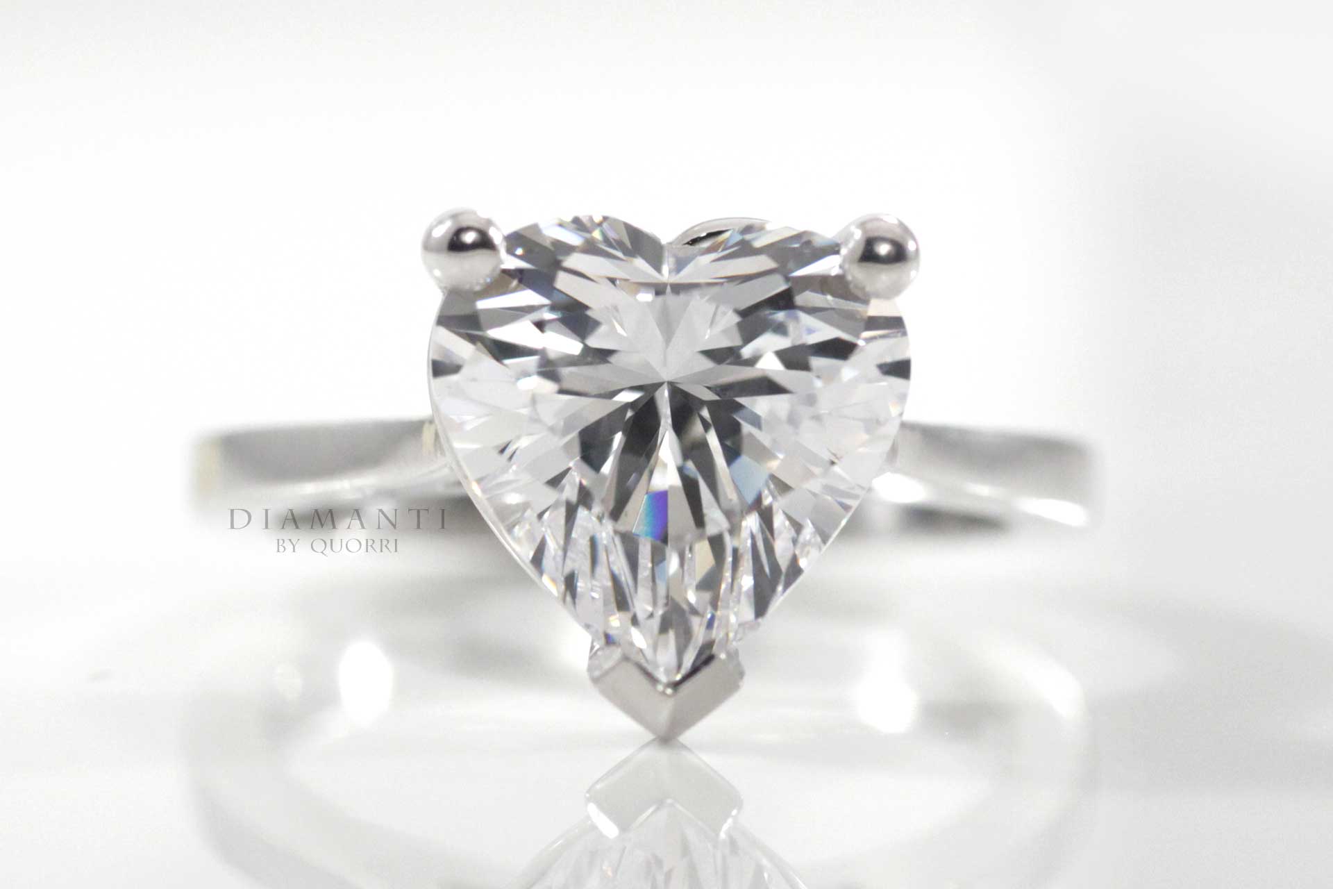 heart cut moissanite lab diamond