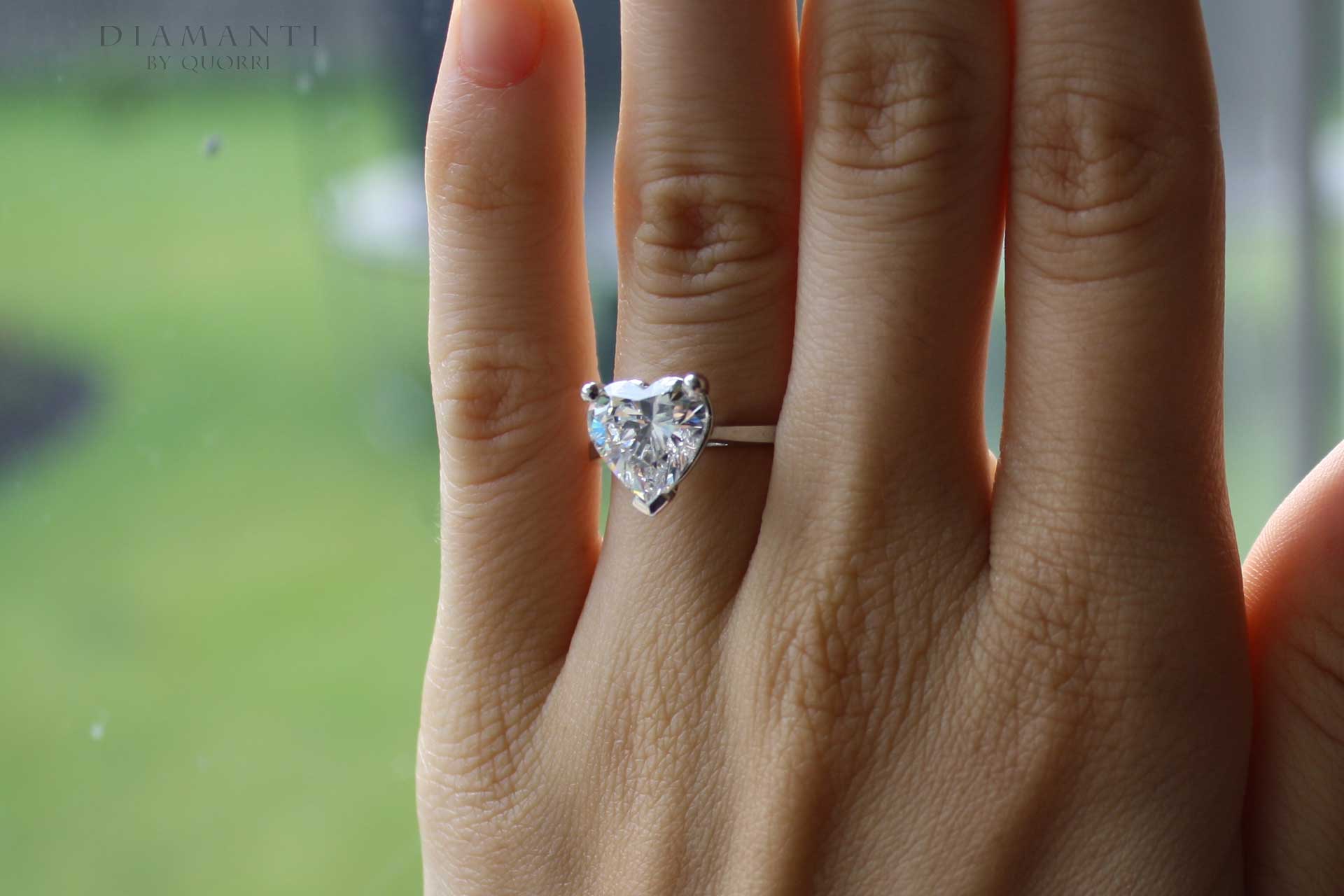 heart cut moissanite lab diamond ring canada