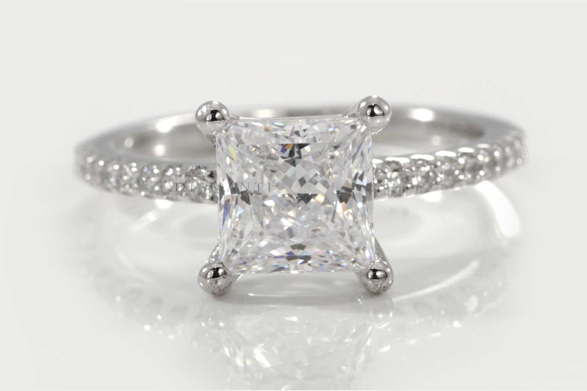 princess cut lab grown diamonds at Quorri