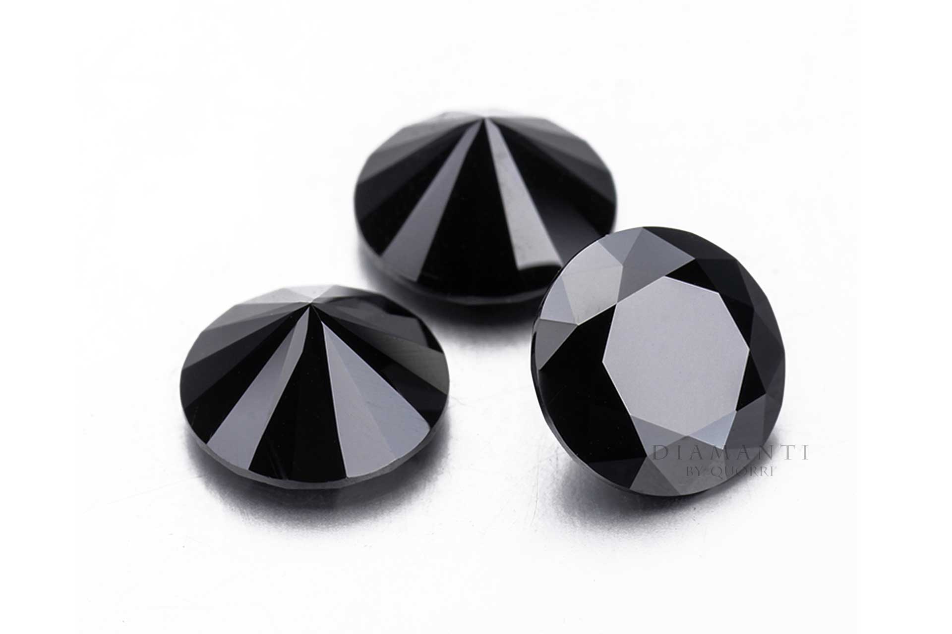 round brilliant black diamonds