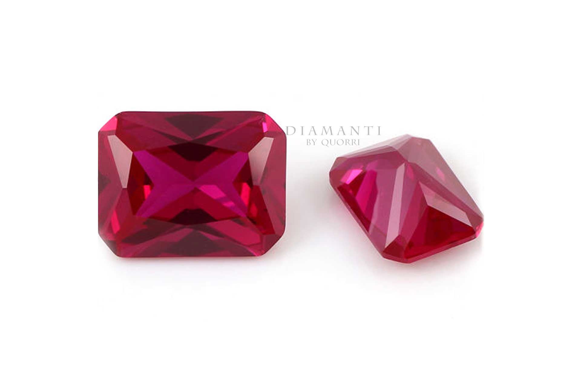 radiant cut blood red cultured ruby on sale