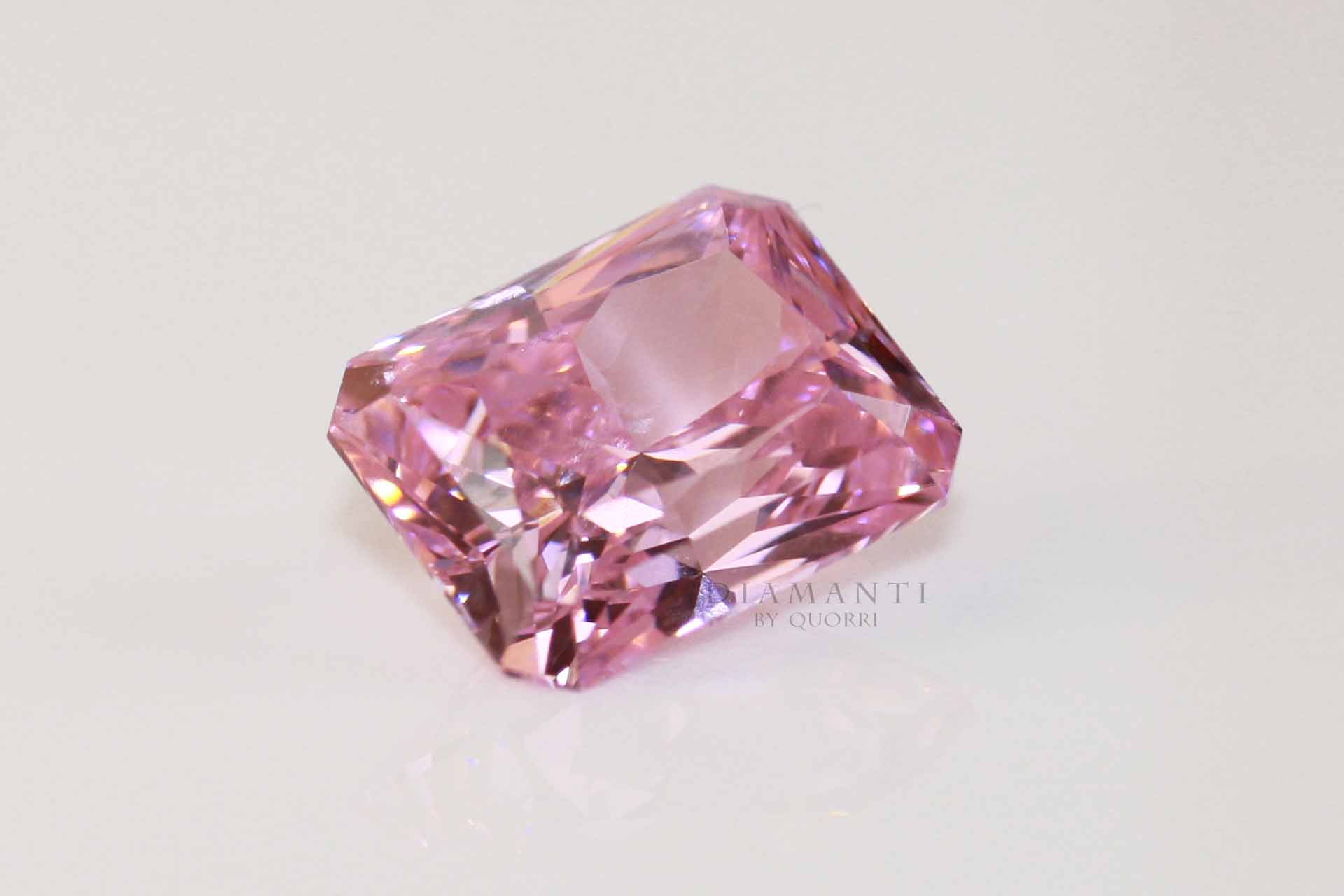 pink cultured radiant gems