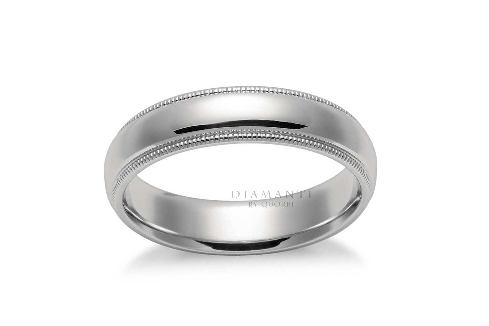 low cost gold millgrain mens wedding bands by quorri canada